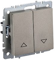 Выключатель жалюзи без фиксации без рамки IEK Brite ВС10-1-5-БрШ 2-кл. шампань картинка